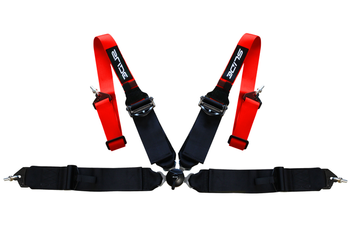 Racing seat belts Slide Quick 4p 3" Red-Black