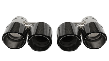 Exhaust Tip 101mmx2 enter 76mm Carbon Gloss Set