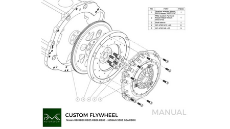 Koło zamachowe do konwersji Nissan RB RB20 RB25 RB26 RB30 - Nissan 350Z Z33 370Z Z34 - 250mm / 9.84"