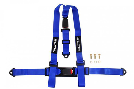Racing seat belts Slide 3p 2" Blue E4 Homologation
