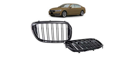 Grill BMW 7 G11 G12 podwójne żeberka Gloss Black