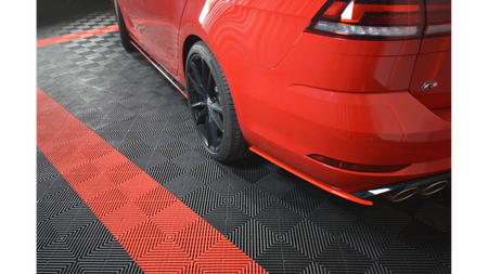 Splitter Volkswagen Golf 7 Facelift R Variant Tył Boczne v.2 Gloss Black