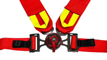 Pasy sportowe Slide V2 Quick Carbon Czerwone 4P 3"