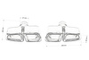 Exhaust Tip 250x90mm enter 67mm Mercedes E63 W212 Polished Set