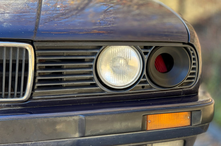 Air Scoop Head Light BMW 3 E30 high beams driver side 76mm