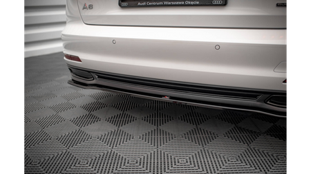 Splitter Audi A6 C8 Rear Central Gloss Black