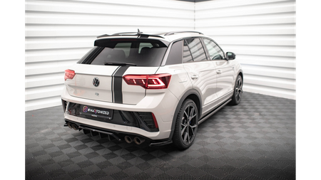 Splitter Volkswagen T-Roc Facelift R R-Line Tył Boczne Gloss Black