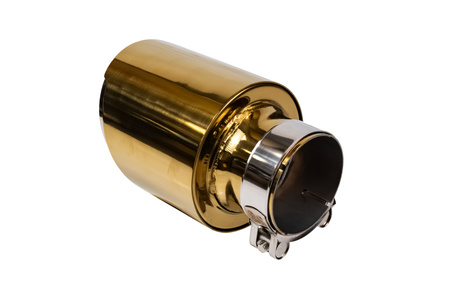 Exhaust Tip 114mm enter 70mm Gold Silver