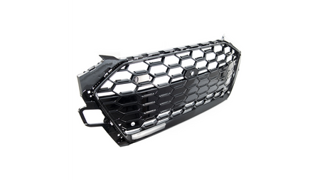 Grill Audi A4 B9 Facelift Silver & Black Camera