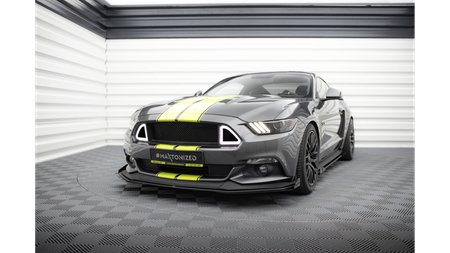 Splitter Ford Mustang VI GT Przód Pro + flaps Black