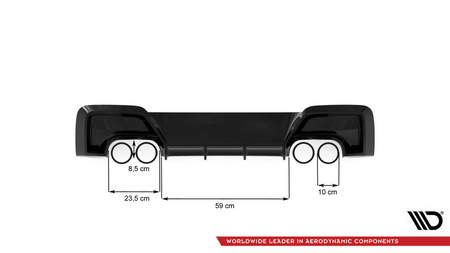 Dokładka BMW 1 F20 M-Pack Zderzak Tył v.2 Gloss Black