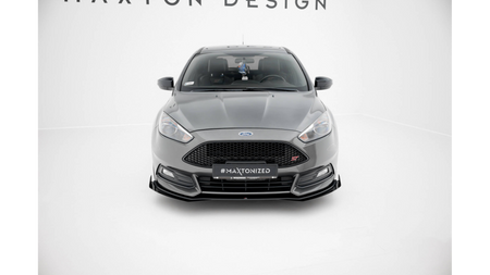 Splitter Ford Focus ST Mk3 Facelift Przód Street Pro Black-Red + Gloss Flaps