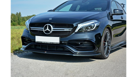 Splitter Mercedes-Benz A W176 AMG Facelift Front v.1 Gloss Black