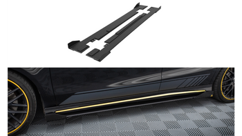 Diffuser Mercedes-Benz CLA 45 C117 Facelift Side Skirts Street Pro Black + Gloss Flaps