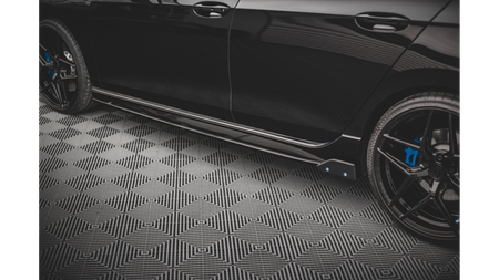 Dokładka Volkswagen Golf 8 R Progi v.2 Gloss Black + Flaps