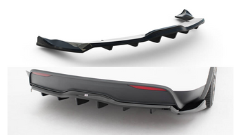 Splitter Tesla Model X Mk1 Facelift Rear Central with Diffuser v.2