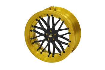 Zawieszka Slide Felga 11 Gold-Black 70mm Brelok Bombka Świąteczna