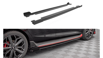 Diffuser Hyundai I20 N III Side Skirts Street Pro Black-Red + Gloss Flaps