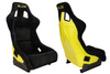 Racing seat SLIDE KS2 Premium Black Welur & Yellow Glitter