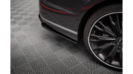 Splitter Audi S8 D5 Tył Boczne v.2 Gloss Black