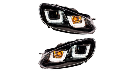 Lights Volkswagen Golf VI Front DRL Black