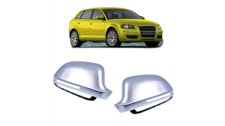 Mirror Cover Set Audi A3 A4 A5 A6 A8 Q3 Matt Silver