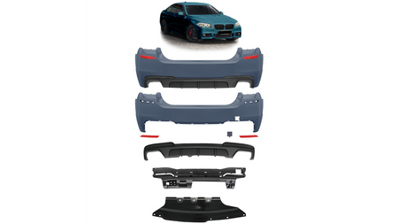 Zderzak BMW 5 F10 Tył z dyfuzorem