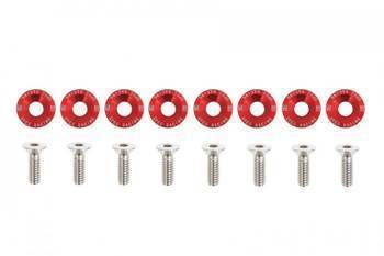 Decorative screws washers M6x1.0 15mm D1 Red