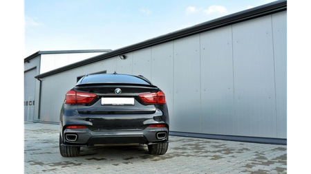 Splitter BMW X6 F16 M-Pack Tył Boczne Gloss Black