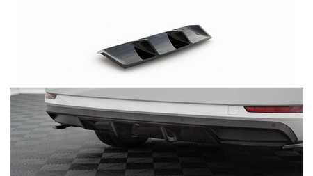 Diffuser Skoda Superb III Rear Valance Gloss Black