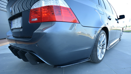 Splitter BMW 5 E60 E61 M-Pack Tył Boczne Gloss Black