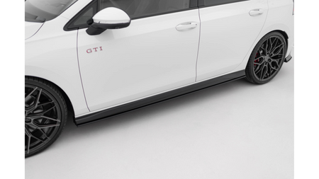 Side Skirts Volkswagen Golf GTI GTE GTI Clubsport R-Line Mk8 Street Pro Black-Red v.2