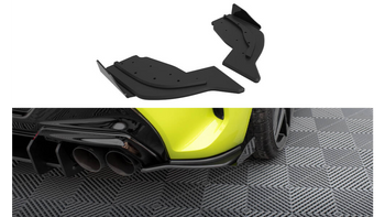 Splitter BMW 1 F40 M-Pack Rear Side Street Pro v.2 Black + Gloss Flaps
