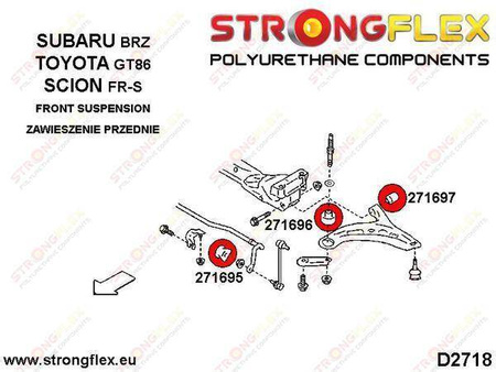 Front anti roll bar bush