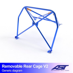 Roll Bar AUDI A4 / S4 (B5) 5-doors Avant Quattro REMOVABLE REAR CAGE V2