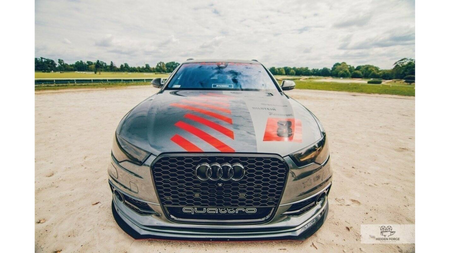Splitter Racing Audi A6 C7 S-Line Gloss Black Front