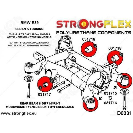 Full suspension bush kit E39 Sedan