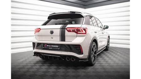 Splitter Volkswagen T-Roc Facelift R R-Line Rear Central with Diffuser Gloss Black