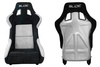 Racing seat SLIDE KS2 Premium Black & Grey Suede Silver Glitter