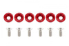 Decorative screws washers M8x1.25 15mm JDM Red