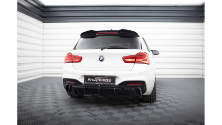 Diffuser BMW 1 F20 Facelift M-Pack Rear Valance Single Exhaust Version one side Gloss Black