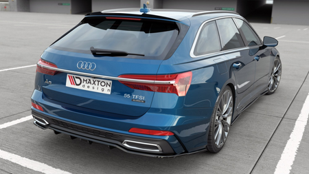 Splitter Audi A6 C8 S-Line Avant Rear Central with Diffuser Gloss Black