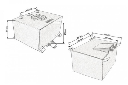 Zbiornik paliwa 40L TurboWorks z czujnikiem Czarny