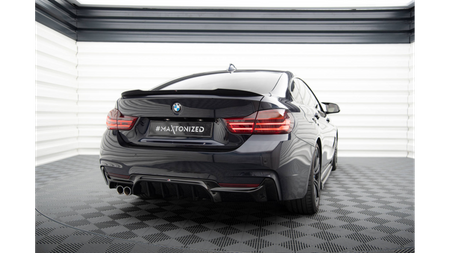 Diffuser BMW 4 F32 F36 F33 M-Pack Rear Valance Single Exhaust Version one side Gloss Black