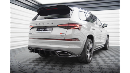 Splitter Skoda Kodiaq I Facelift RS Tył Środkowy z Dyfuzorem