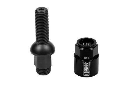 Śruby do kół D1Spec Heptagon 2w1 Stal M14x1,5 33mm Kula Czarne