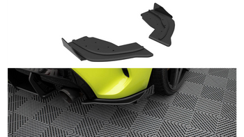 Splitter BMW 1 F40 M-Pack Tył Boczne Street Pro v.1 Black-Red + Gloss Flaps