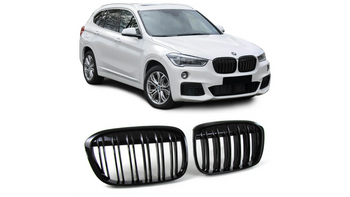 Grill BMW X1 F48 Single Line Gloss Black