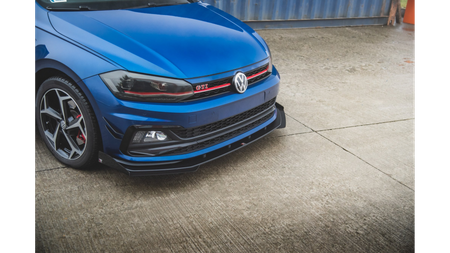 Splitter Volkswagen Polo VI GTI Front Racing Durability + Flaps Black