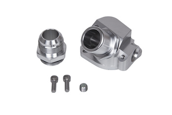 Obudowa termostatu z aluminium billet dla silników Honda serii B i D z wężem silikonowym 1.25" AN16